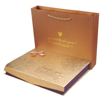 Gift Packaging Box Manufacturer Wholesale Custom Printed Luxury Gold Foil Cardboard Paper Food Chocolate Gift Packaging Box